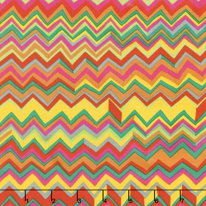 Kaffe Fassett Collective Fall 2017 - Sunrise Zig Zag Bright Yardage