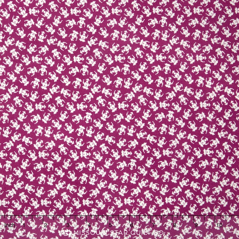 Small Wonders - World Piece Japan Happy Man Magenta Yardage