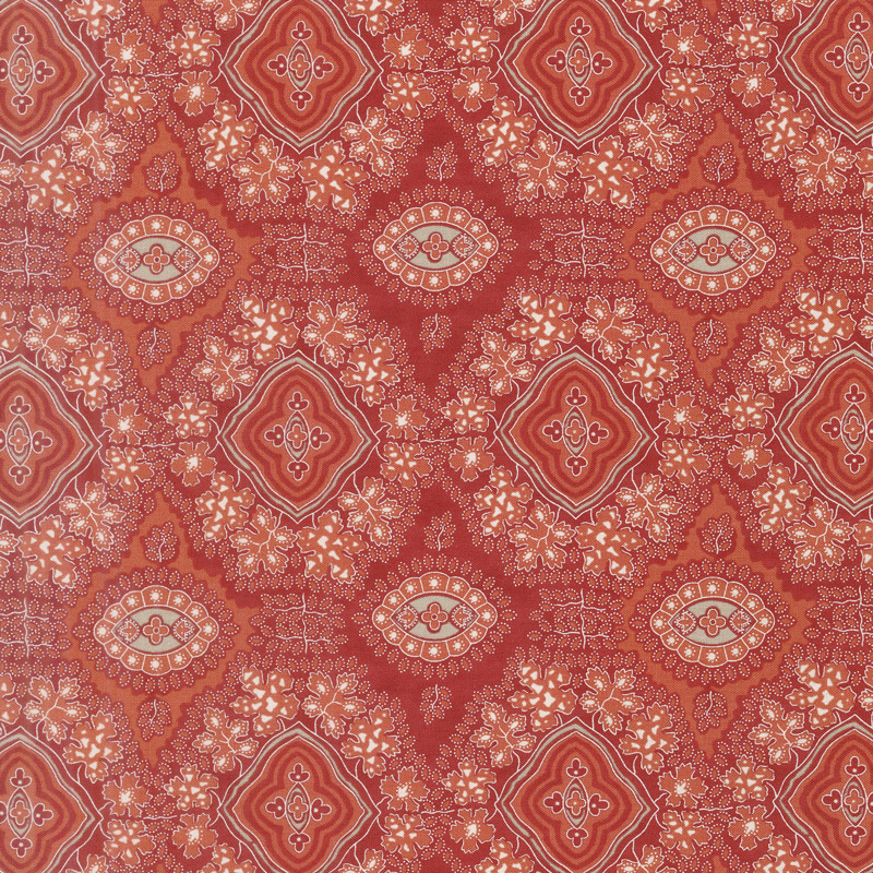 Portsmouth - Indian Chintz Red Yardage