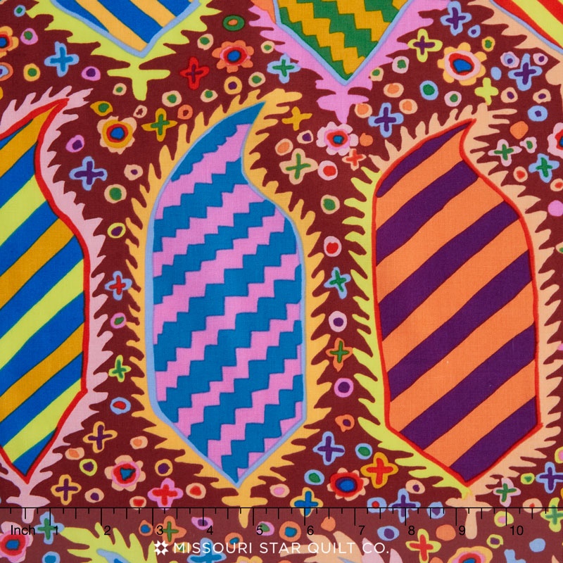 Kaffe Collective - Jewel Striped Herald Maroon Yardage