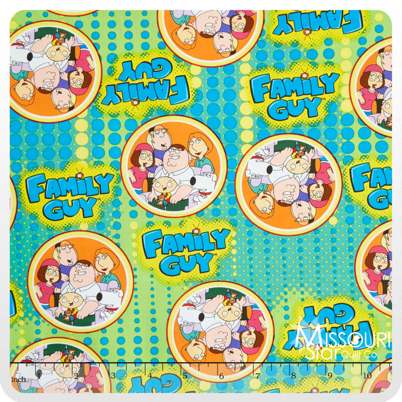 Family Guy - Dots Green Yardage