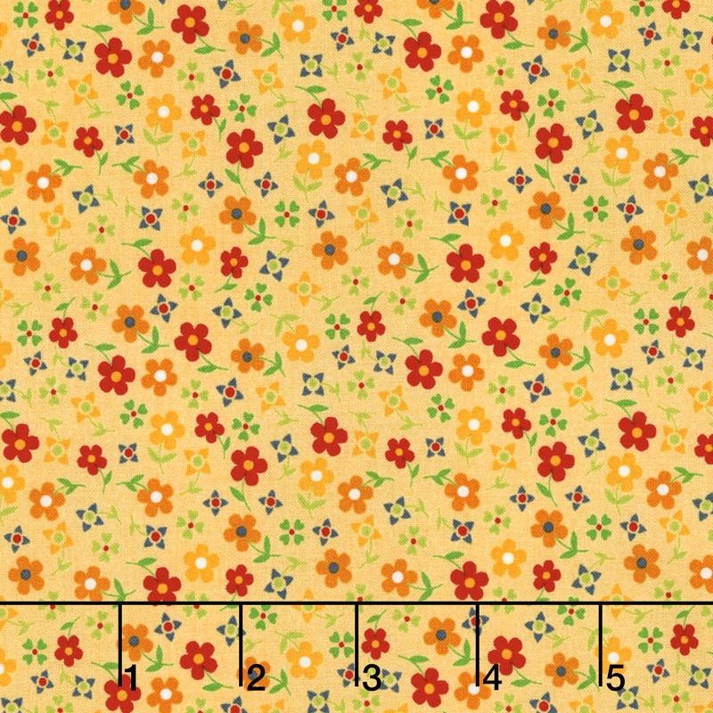 Gingham Girls - Gingham Blossom Yellow Yardage