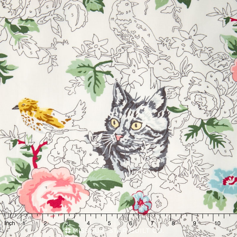 Meow or Never - Check Meow Milk Pastel Yardage