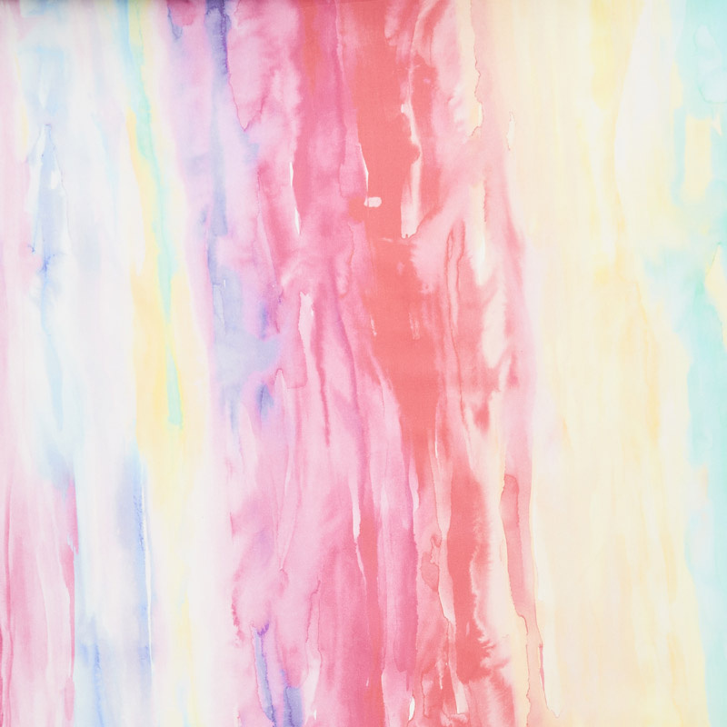 Gradients 2 - Splash Watercolor Rainbow Digitally Printed Yardage