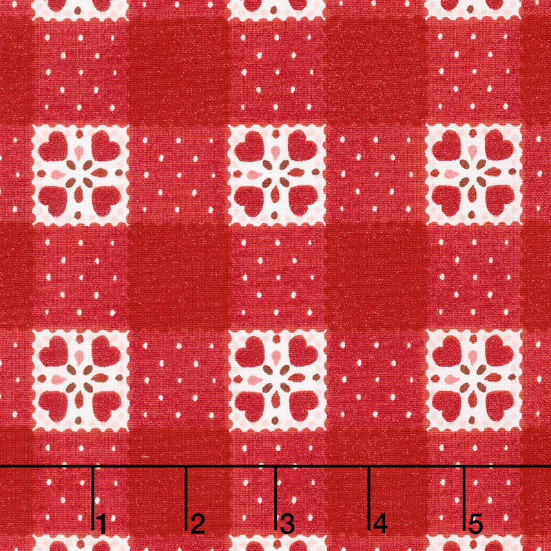 Sugar Berry - Goody Basket Radiant Cherry with Red Glitter Yardage