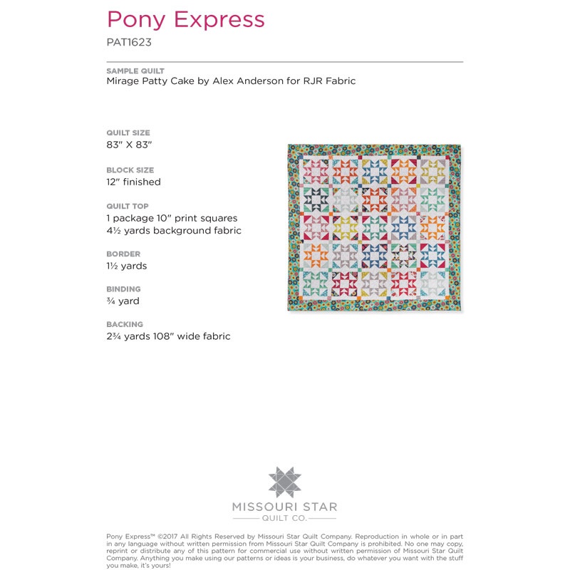 Pony Express Quilt Pattern by Missouri Star Missouri Star Quilt...
