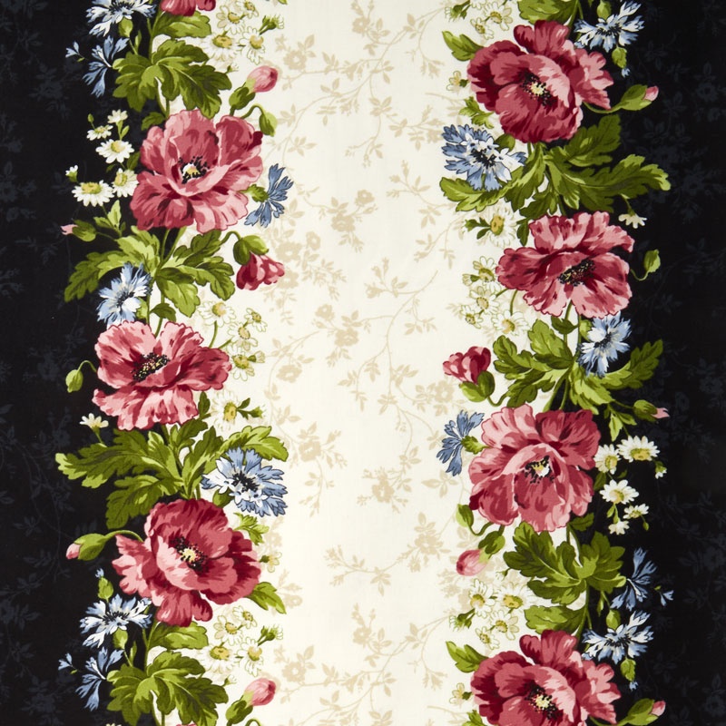 Poppies - Poppy Stripe Multi Yardage