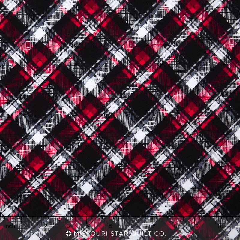 Scottie Love - Pet Plaid Black Yardage