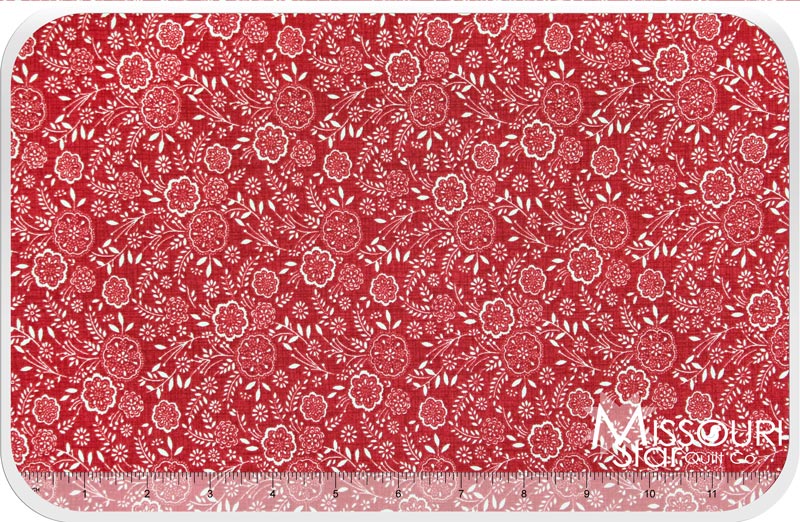 La Belle Fleur - Rouge Yardage