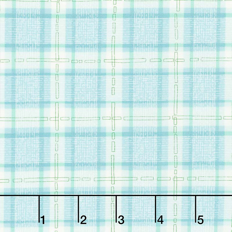 Abby Rose - Plaid with Ease Seafoam Yardage