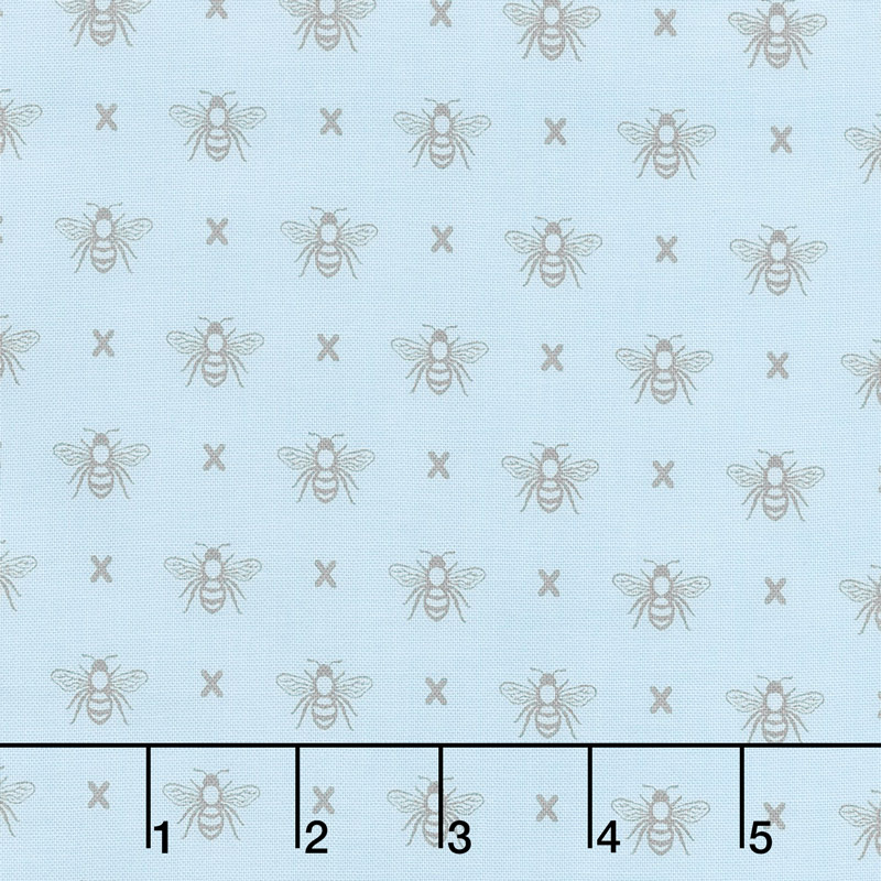 Garden Variety - Queen Bee Blue Sky Yardage