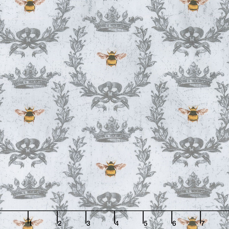 Le Bouquet - Queen Bee Gray Yardage