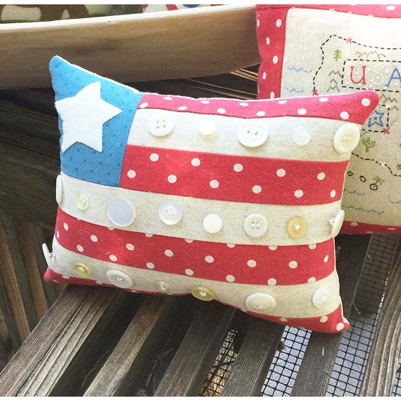Fourth Of July Flag Pillow Kit Barri Sue Gaudet Bareroots