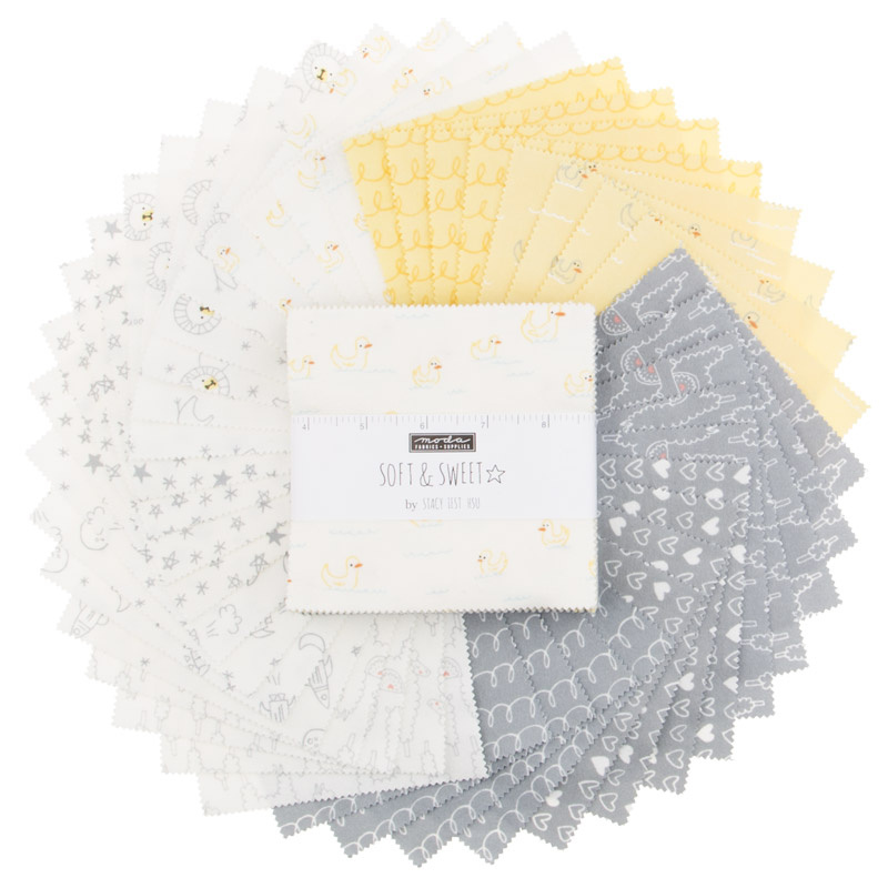 Soft & Sweet Grey & Yellow Flannel Charm Pack