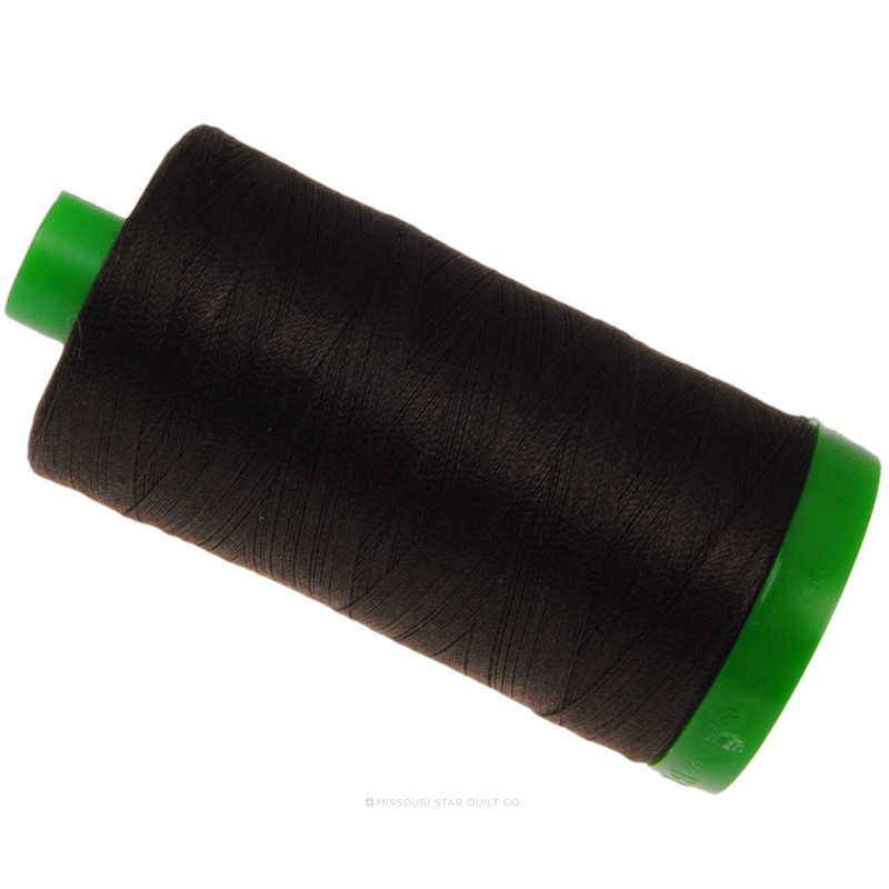 Aurifil 40 WT 100% Cotton Mako Large Spool Thread - Very Dark Bark