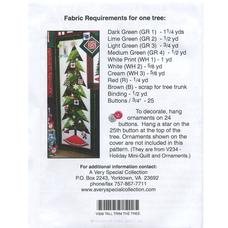 Tall Trim the Tree Pattern Cindi Edgerton A Very Special Coll...