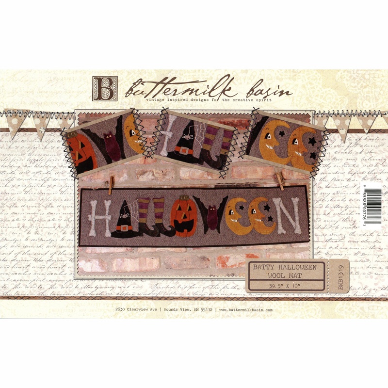 Batty Halloween Mat Pattern Buttermilk Basin Buttermilk Basin Design Co.