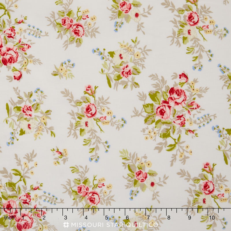 Windermere - Garden Cuttings Linen White Yardage