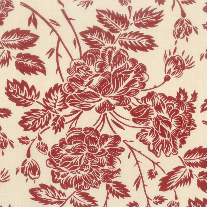 La Vie En Rouge - Je T'Aime Pearl Rouge Yardage