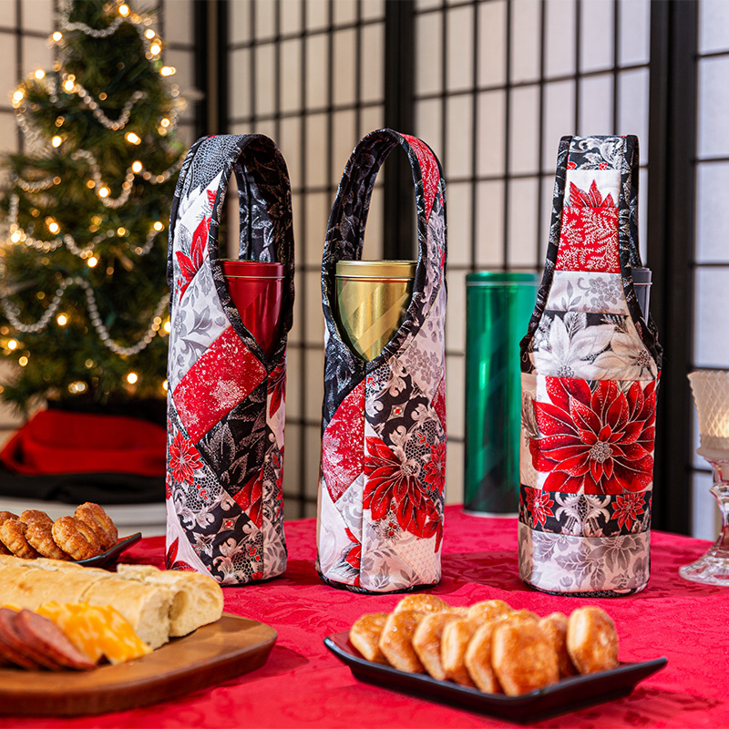 Wine Totes Quilt As You Go Preprinted Batting June Tailor June