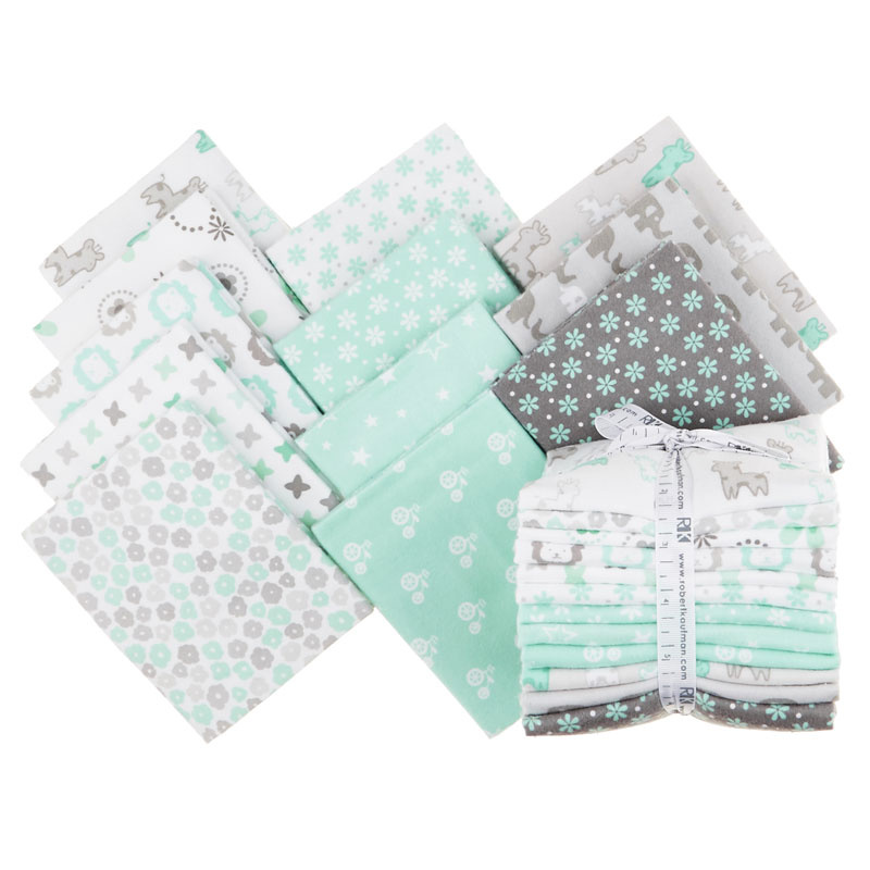 Cozy Cotton Flannels - Mint Fat Quarter Bundle