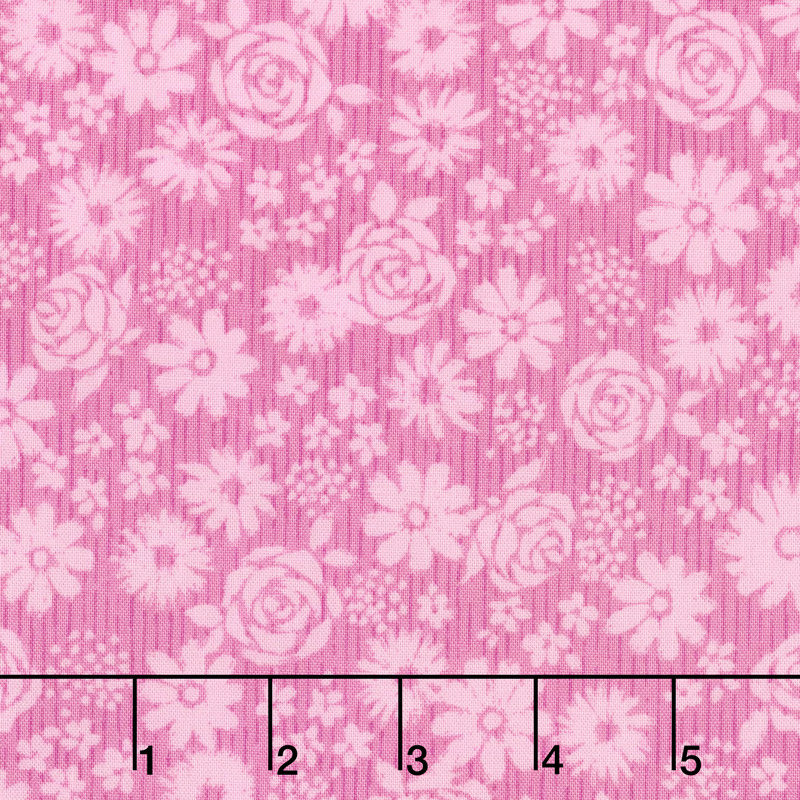 Top Drawer - Tonal Floral Baby Pink Yardage