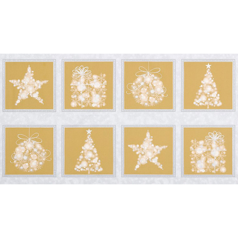 Winter's Grandeur 6 - Champagne Ornaments Champagne Metallic Panel