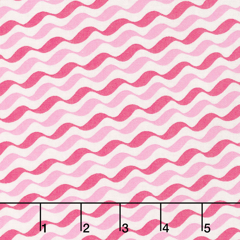 Love Grows - Romantic Ribbon Passion Pink Yardage