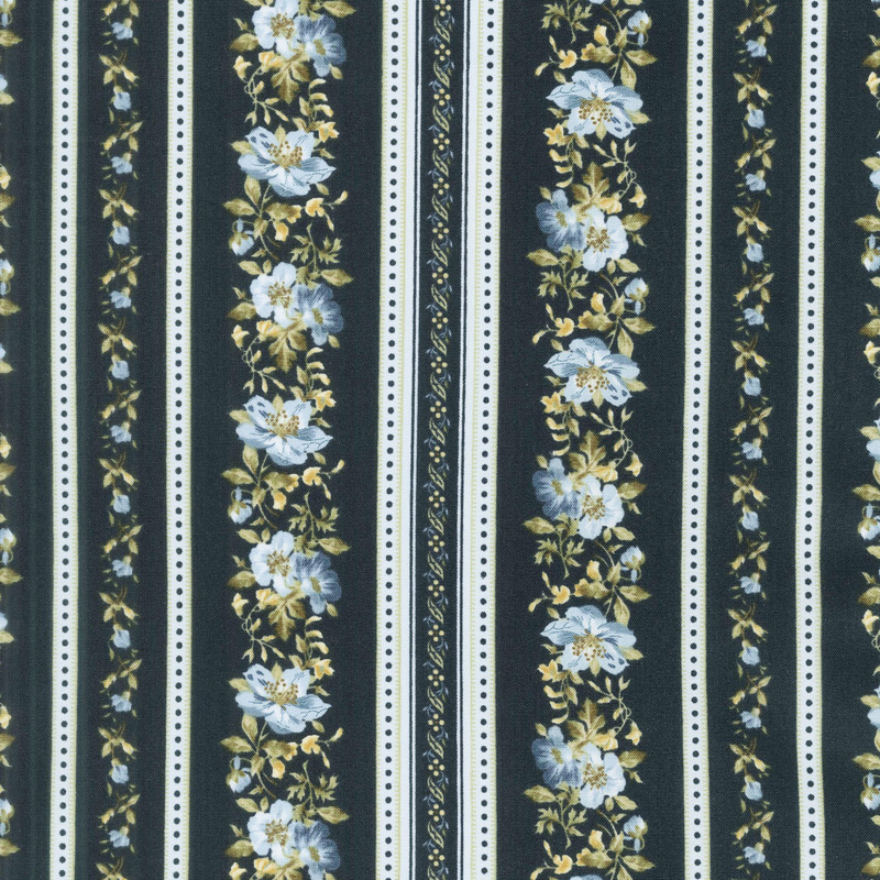 English Countryside - Petite Stripe Navy Yardage