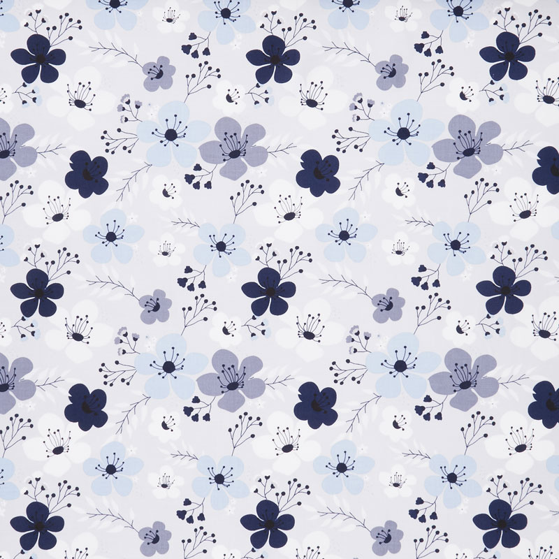 Something Borrowed - Floral Main Gray Yardage
