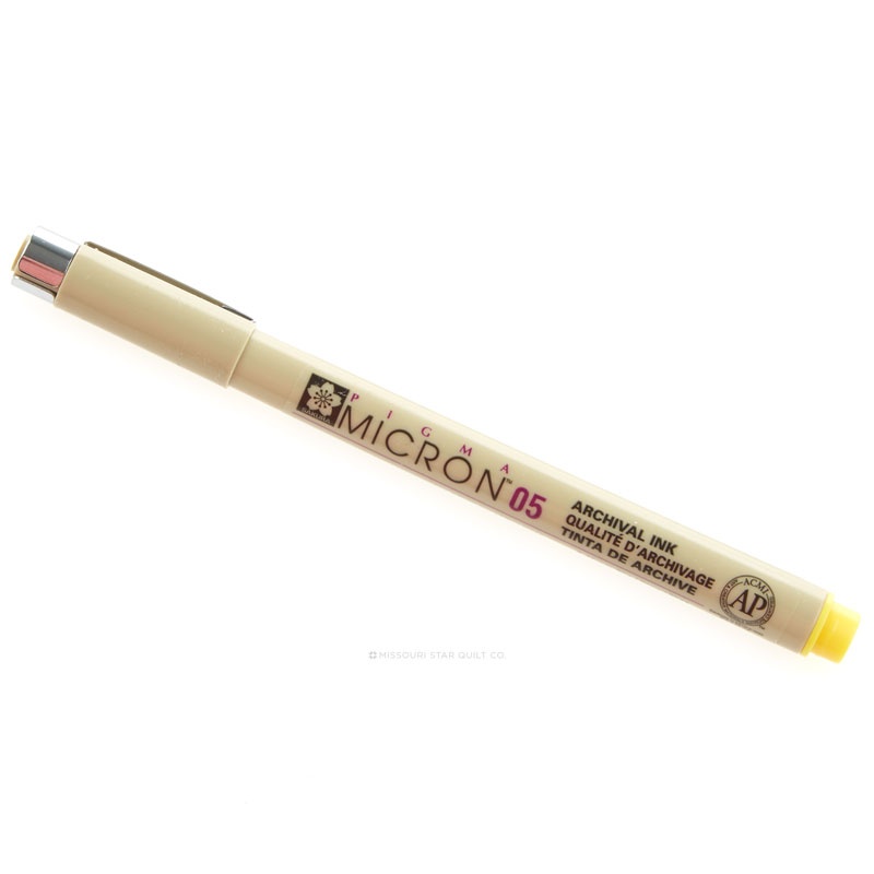 Pigma Micron 05 Pen .45mm Yellow