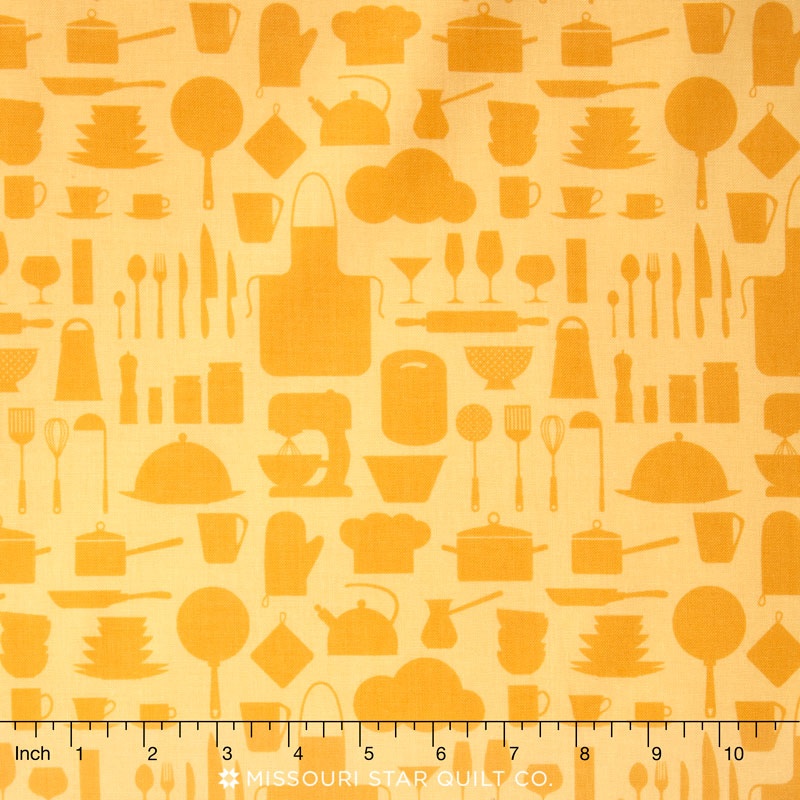 In the Kitchen - Silhouettes Butter Yardage