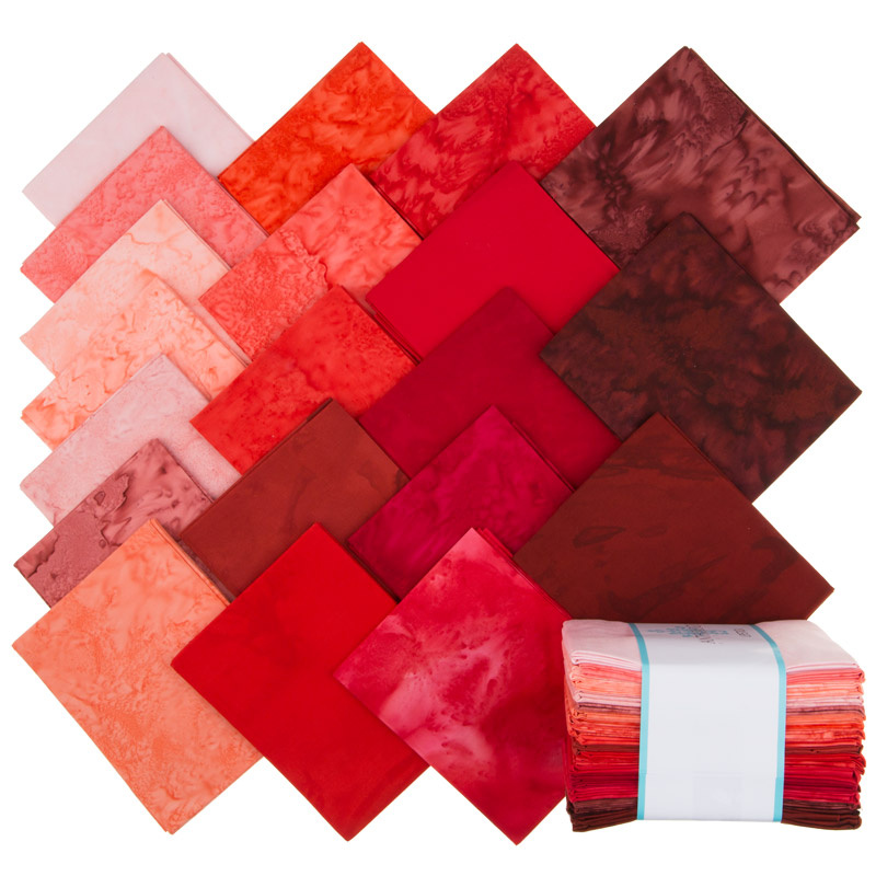 Lava Batik Solids - Lipstick Fat Quarter Bundle