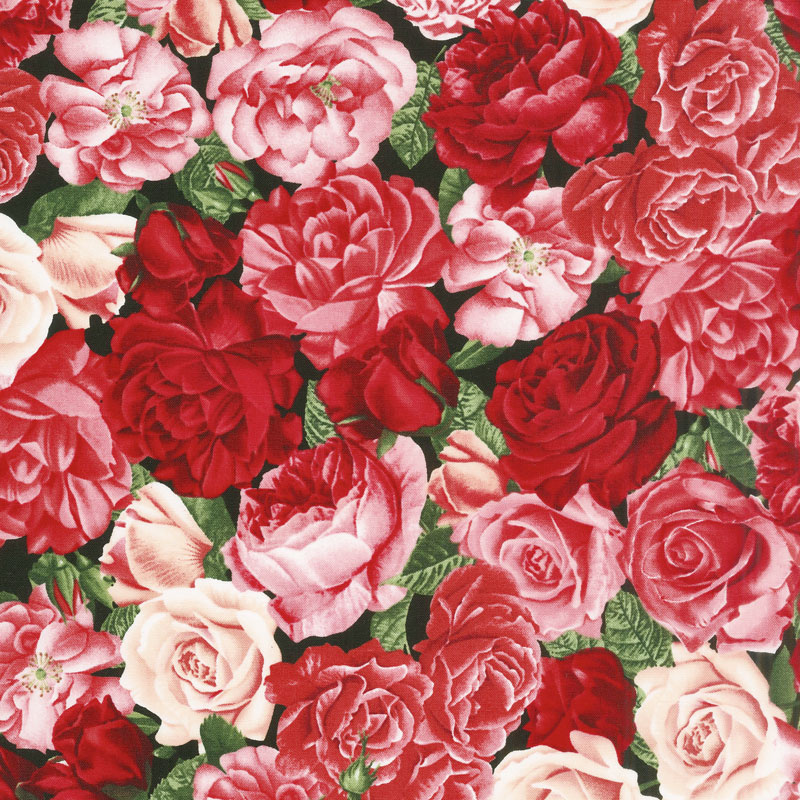Rose Garden - Packed Roses Rose Yardage