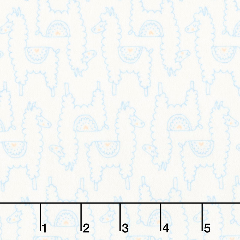 Soft & Sweet - Llama Llama Love Cream Flannel Yardage