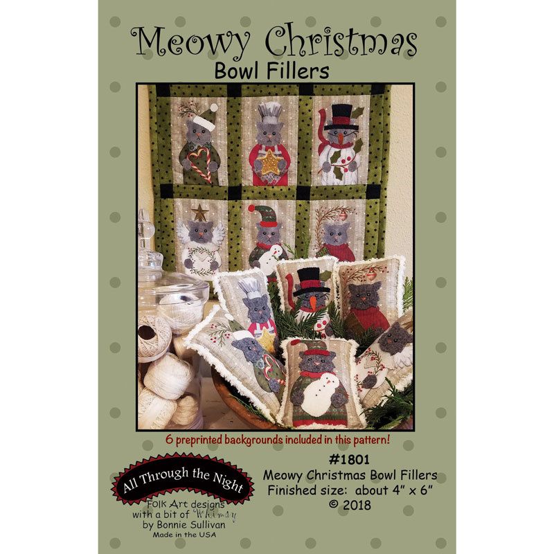 Meowy Christmas Bowl Fillers Pattern