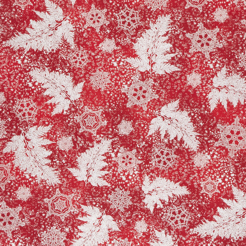 Holiday Flourish 12 - Scarlet Branches Metallic Yardage