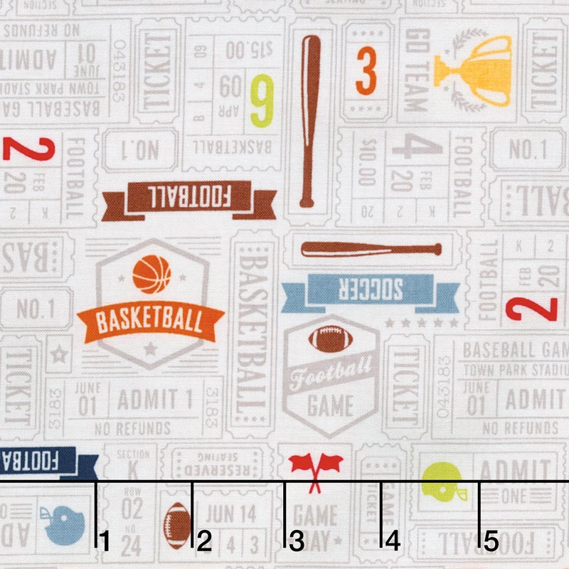 Game Day - Sports Tickets Gray Yardage