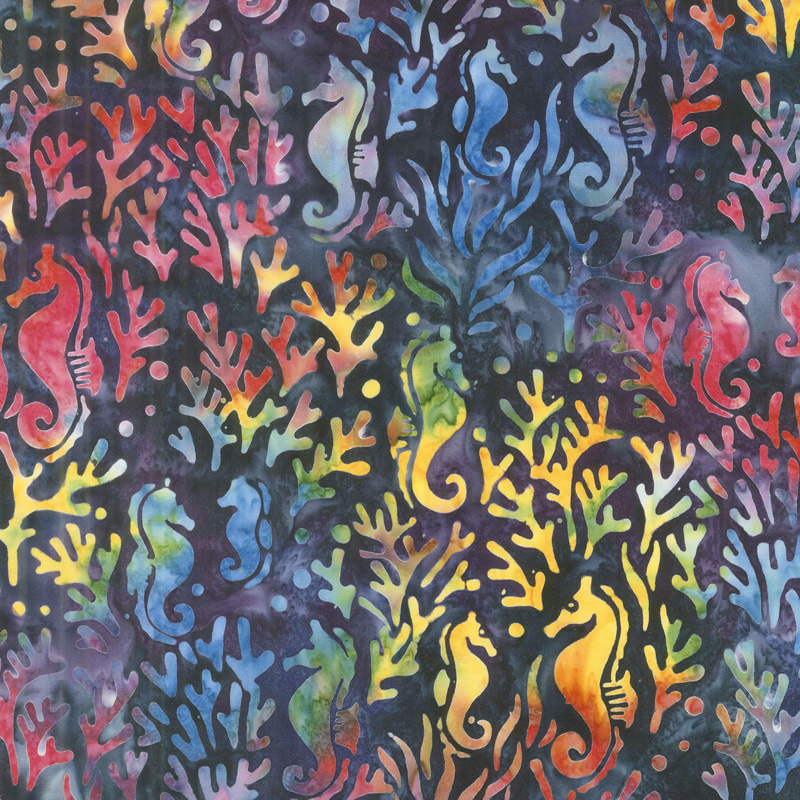 Artisan Batiks - Totally Tropical Seahorse Multi Yardage