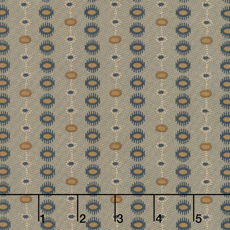 Hickory Road - Dotted Stripe Indigo Yardage