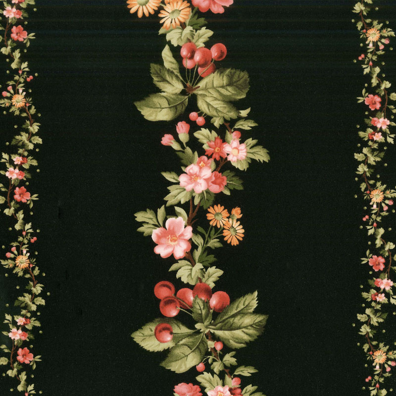 A Fruitful Life - Fruitful Stripe Black Yardage