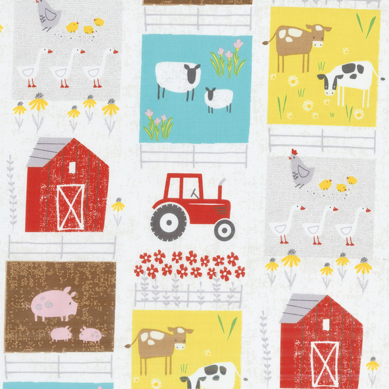 Wildflower Farm - Patchwork Stripe Multi Yardage