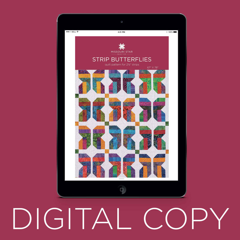 Digital Download - Strip Butterflies Quilt Pattern by MSQC