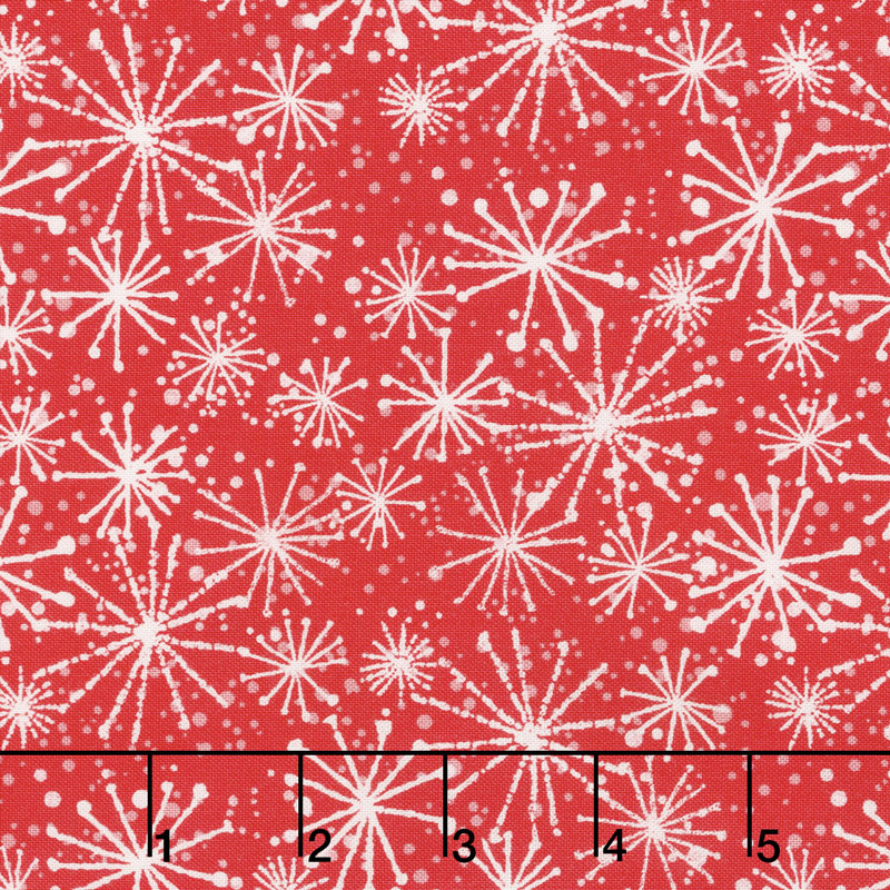 Make Merry - Snowflakes Red Yardage