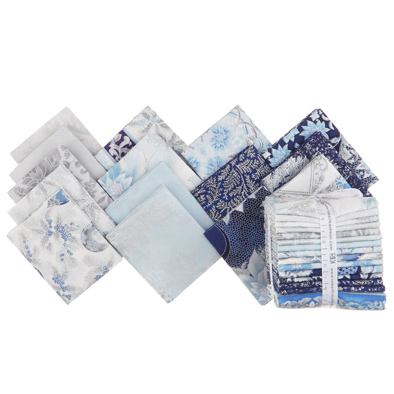 Holiday Flourish 12 Peacock Metallic Fat Quarter Bundle