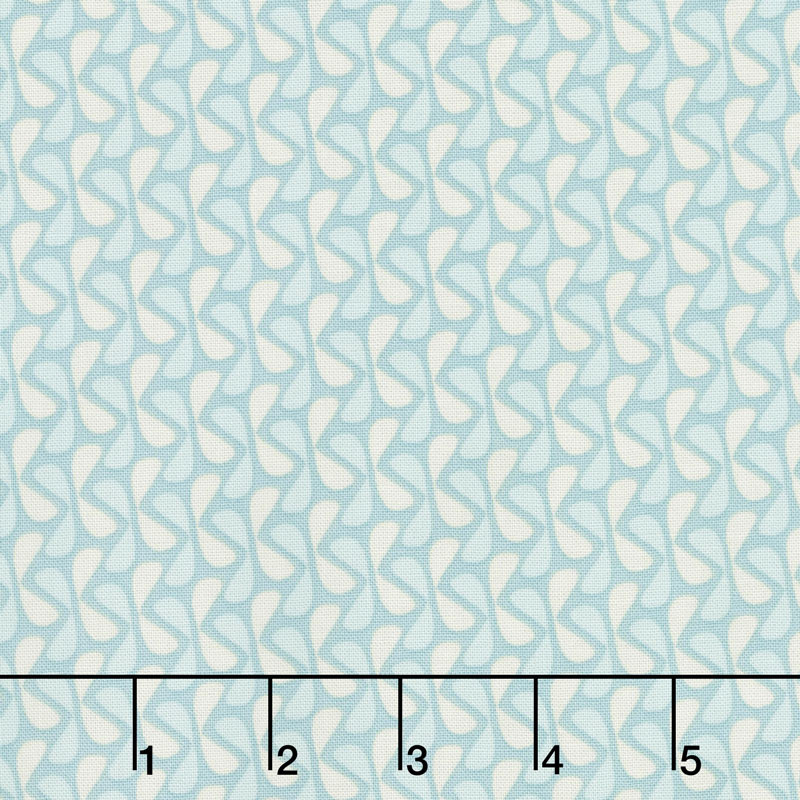Sew Retro - Leaves Blue Yardage
