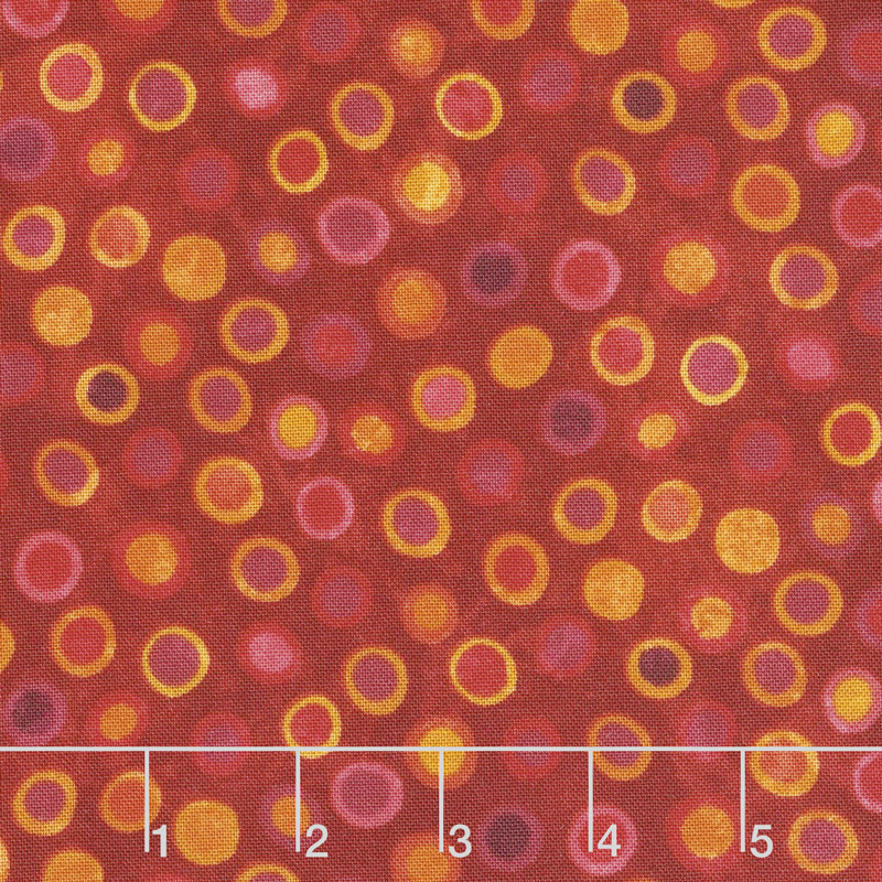 X's and O's - Fruit Loops Warm Red Multi Yardage