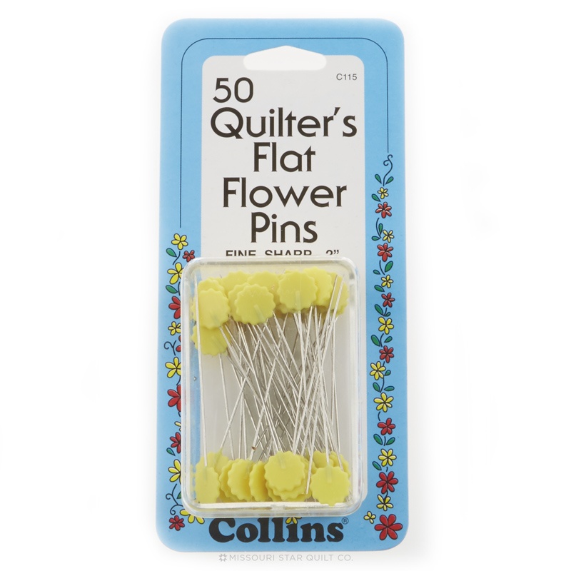Flat Flower Pins Yellow