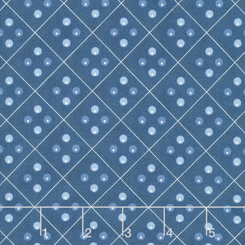 Harbor Springs - Polka Dot Variation Navy Yardage