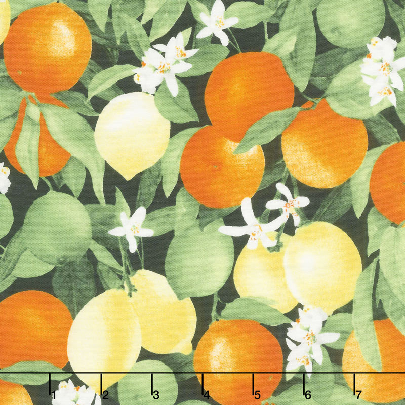 Ambrosia Farm - Citrus Grove Midnight Fabric Yardage